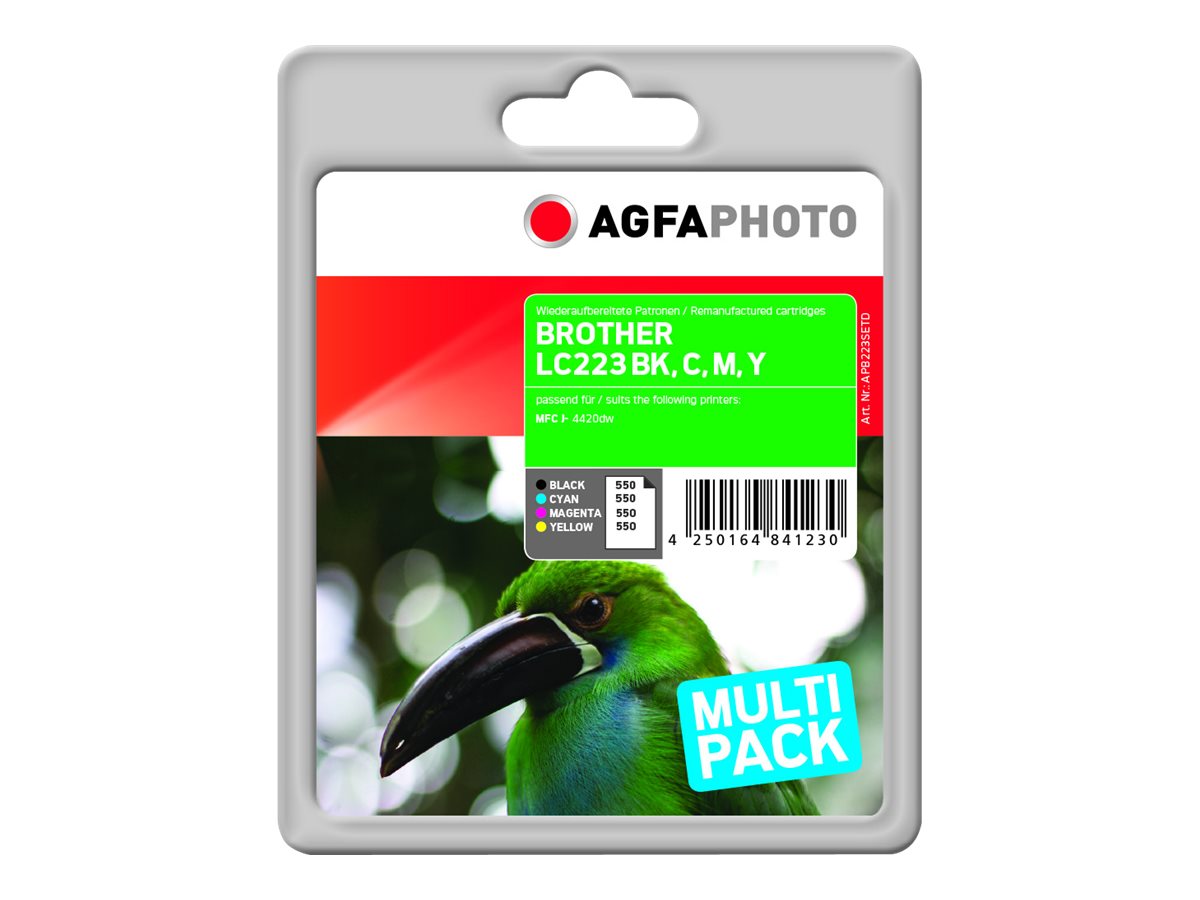 AgfaPhoto 4er-Pack - Schwarz Gelb Cyan Magenta