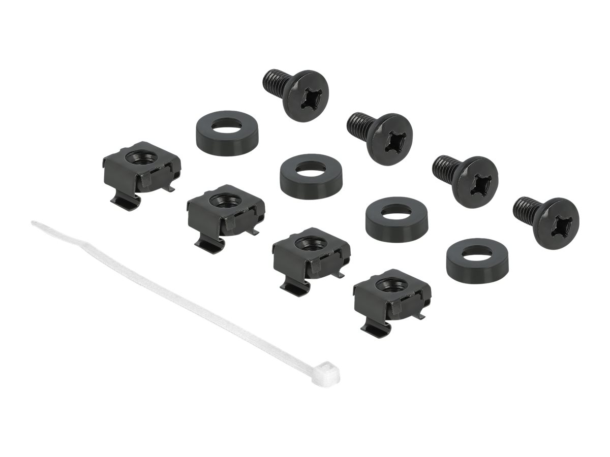 Delock Kabelabdeckung mit Bürsten - Rack montierbar - Schwarz - 1U - 48.3 cm (19)
