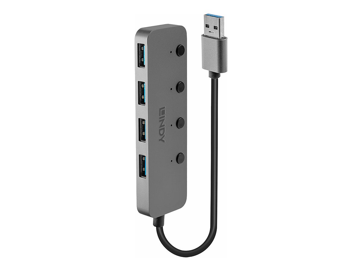 Lindy Hub - 4 x SuperSpeed USB 3.0 - Desktop, Ansicht 3