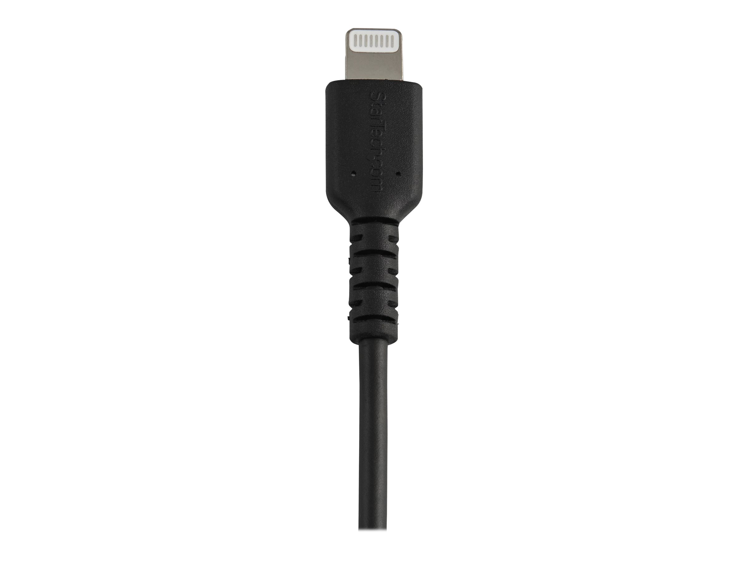StarTech.com Startech 30cm USB-A auf Lightning-Kabel - Hochbelastbare, robuste Aramidfaser - Lade-/Synchronisationskabel - Apple MFi-zertifiziert iPad/iPhone 12 - Schwarz (RUSBLTMM30CMB)