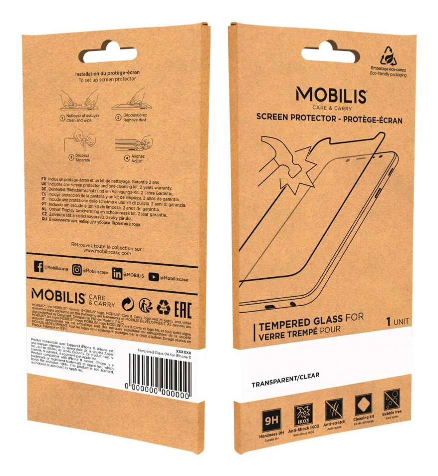 Mobilis Bildschirmschutz für Handy - Glas - klar, Ansicht 3