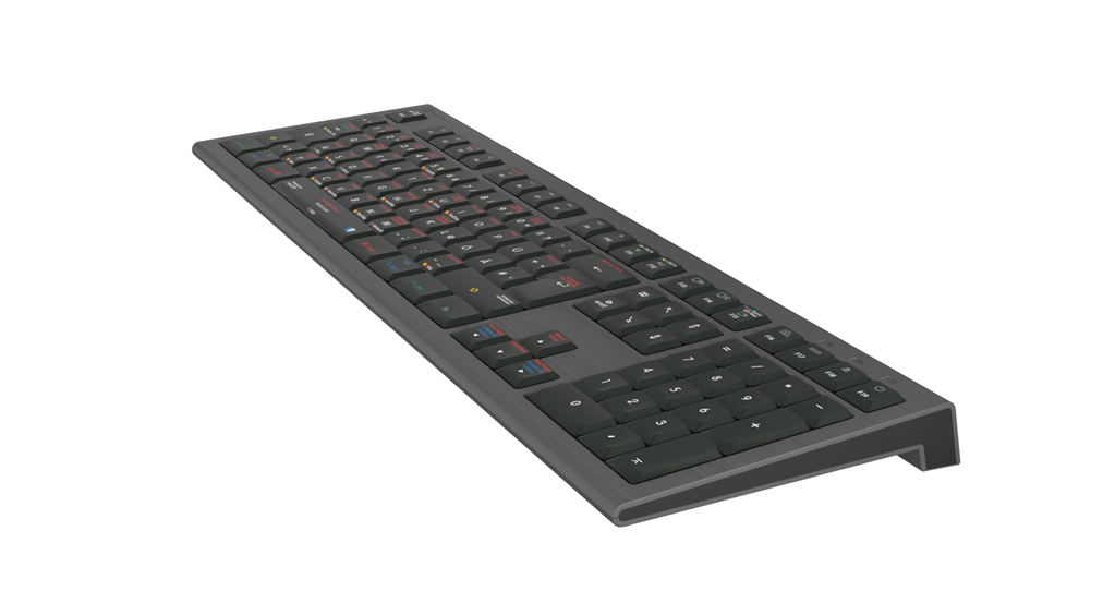 Logickeyboard LKB-OSX-A2M-DE - Kabelgebunden - USB - Scherenschalter - LED - Schwarz - TL: Deutsch, QWERTZ, Ansicht 2