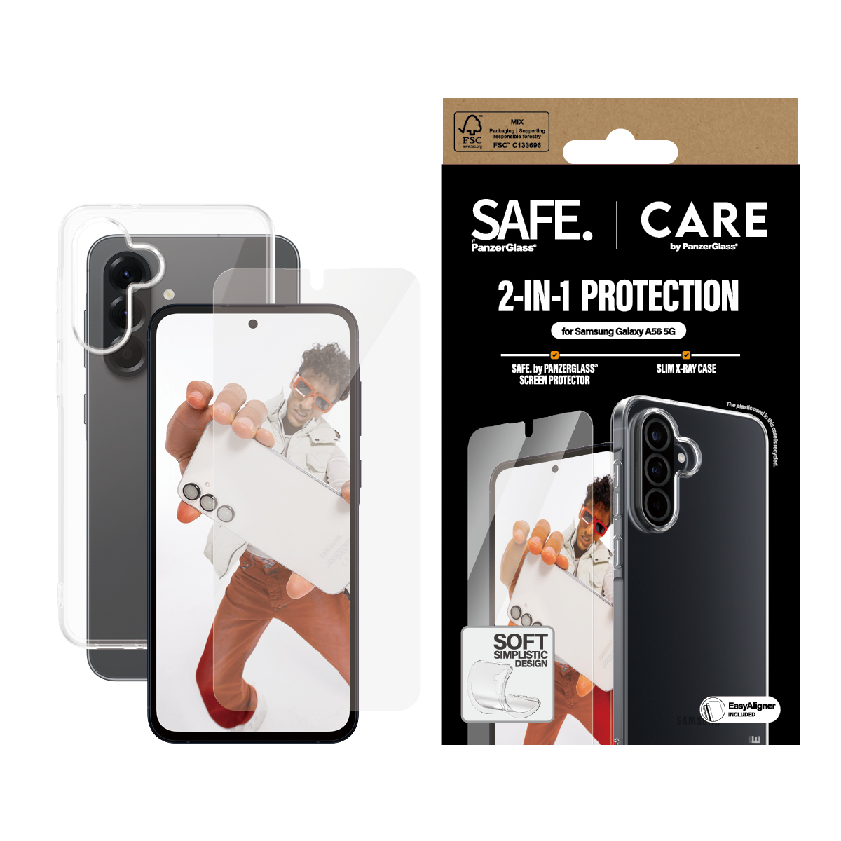 PanzerGlass CARE by PanzerGlass X-Ray - 2-in-1 Bundle - hintere Abdeckung für Samsung Galaxy A56, Ansicht 4