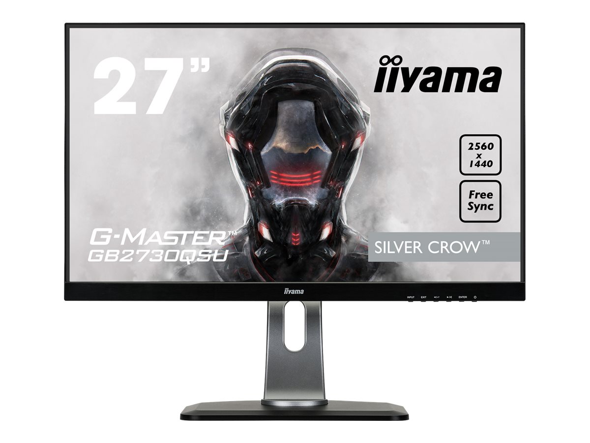 iiyama G-MASTER Silver Crow GB2730QSU-B1 - LED-Monitor - 68.5 cm (27") - 2560 x 1440 @ 75 Hz - TN - 350 cd/m²
