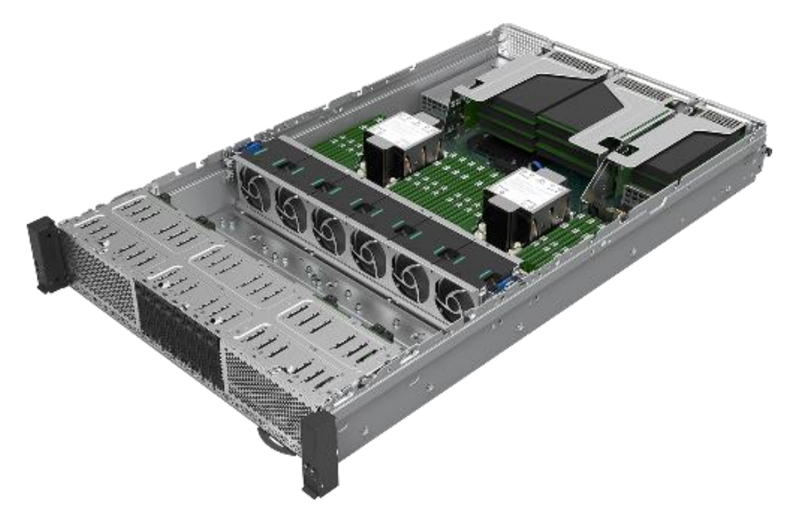 Intel Server System M50CYP2UR208 - Server - Rack-Montage - 2U - keine CPU - RAM 0 GB - SATA - Hot-Swap 6.4 cm (2.5), Ansicht 2