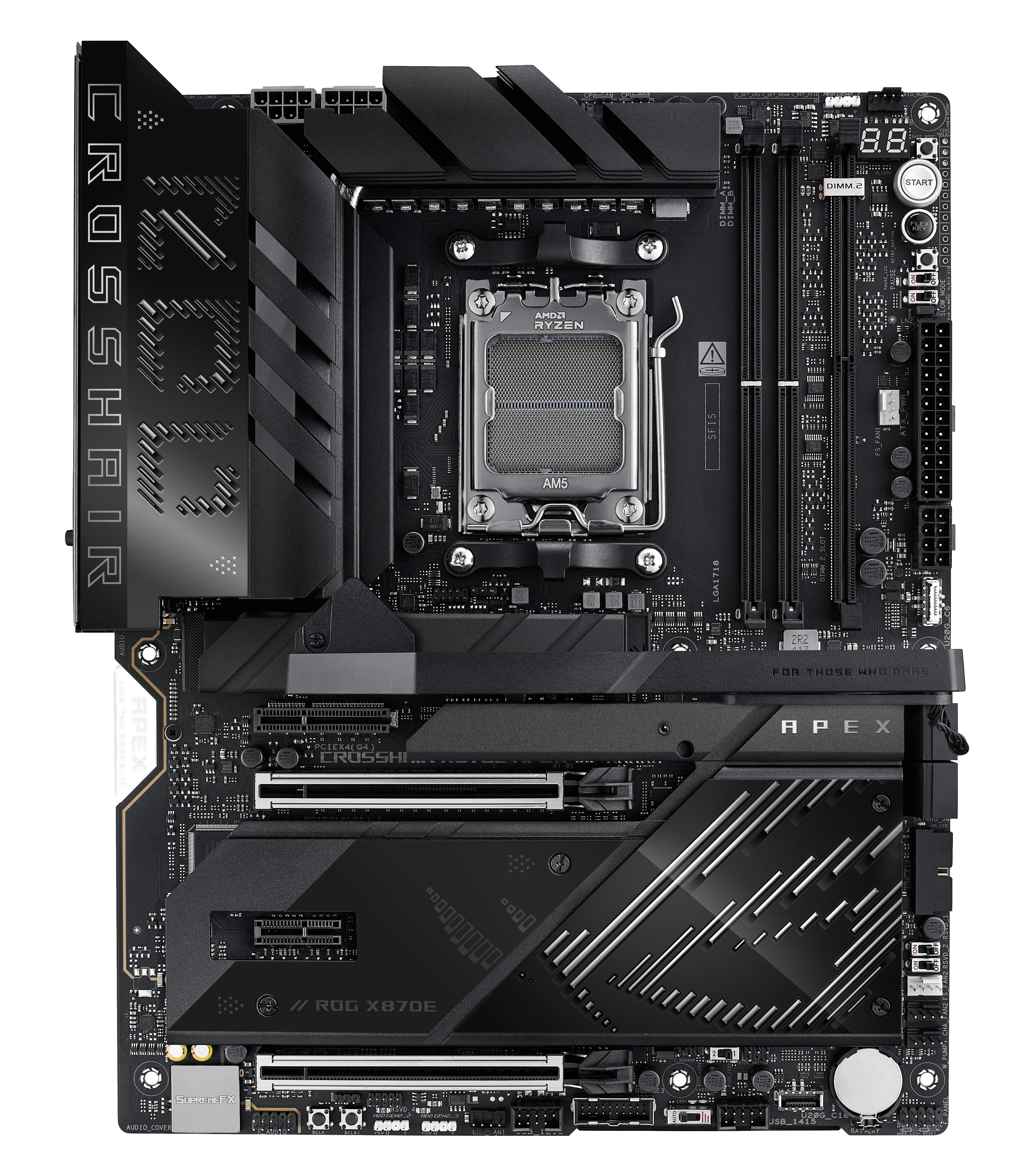 ASUS ROG CROSSHAIR X870E APEX - Motherboard - ATX - Socket AM5 - AMD X870E Chipsatz - Wi-Fi 7, Bluetooth, 5 GB Ethernet, Ansicht 2