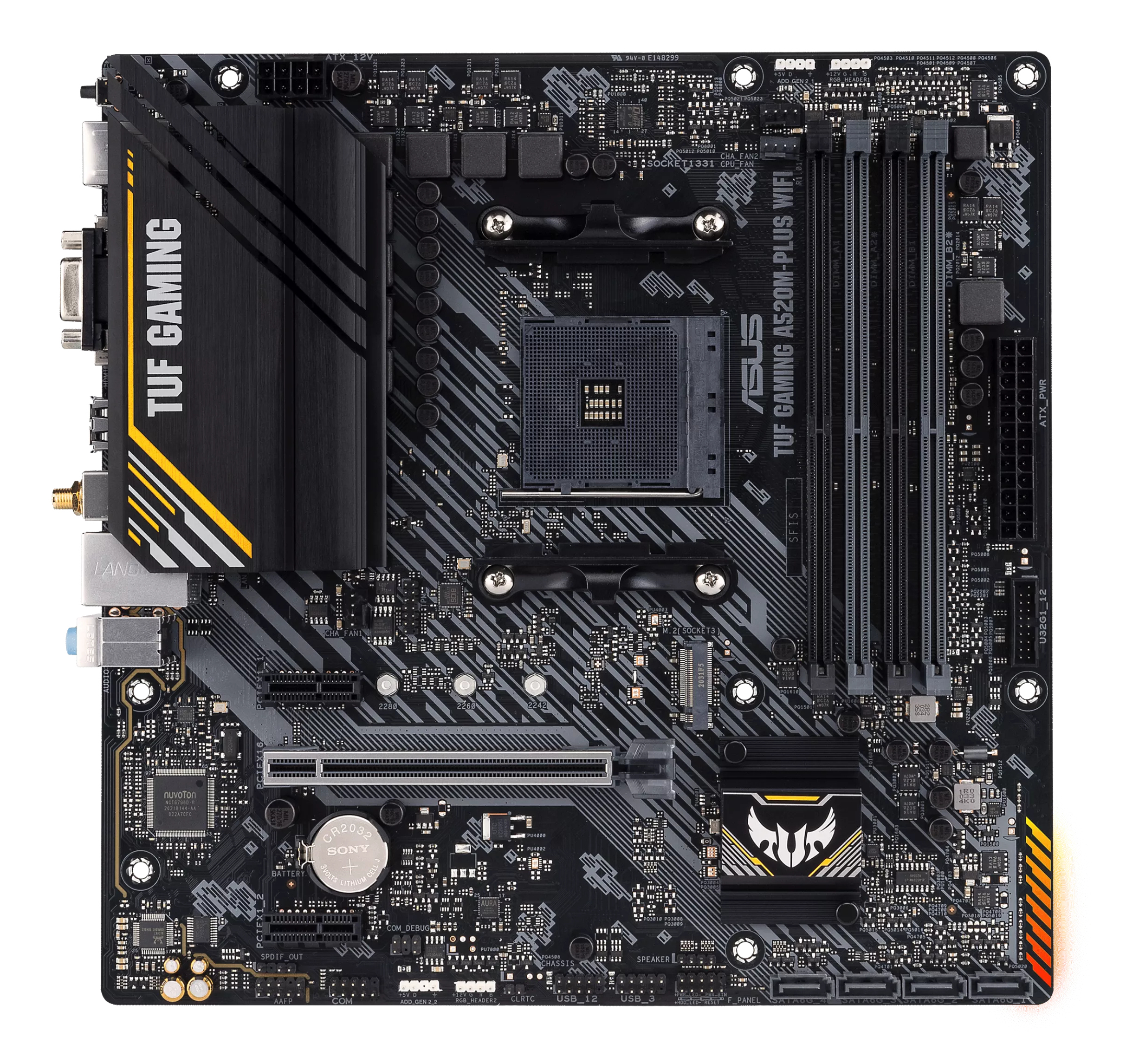 ASUS TUF GAMING A520M-PLUS WIFI - Motherboard - micro ATX - Socket AM4 - AMD A520 Chipsatz, Ansicht 2