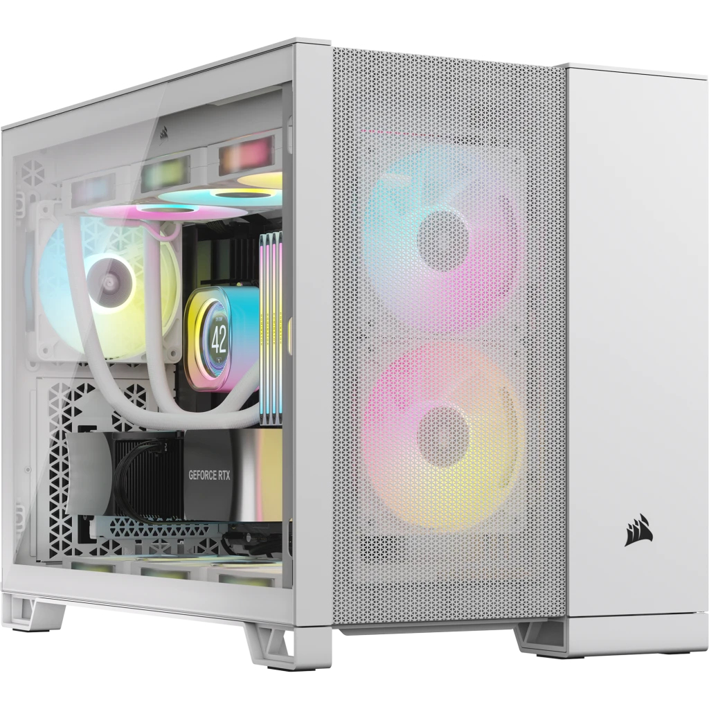 Corsair Geh Midi 2500D Airflow Tempered Glass White, Ansicht 4
