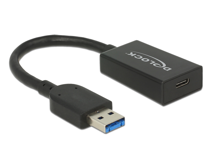 Delock 65698, 0,15 m, USB A, USB C, USB 3.2 Gen 2 (3.1 Gen 2), Männlich/Weiblich, Schwarz