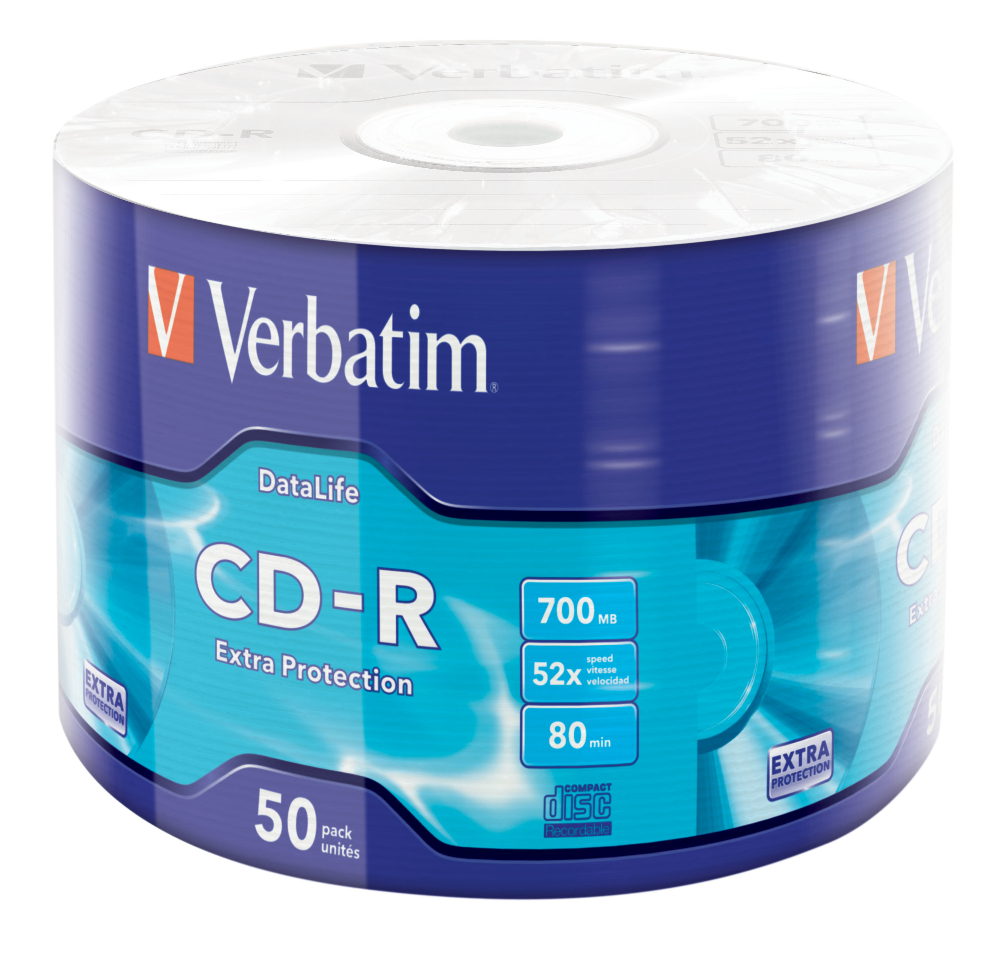 Verbatim DataLife Extra Protection - 50 x CD-R - 700 MB (80 Min), Ansicht 3