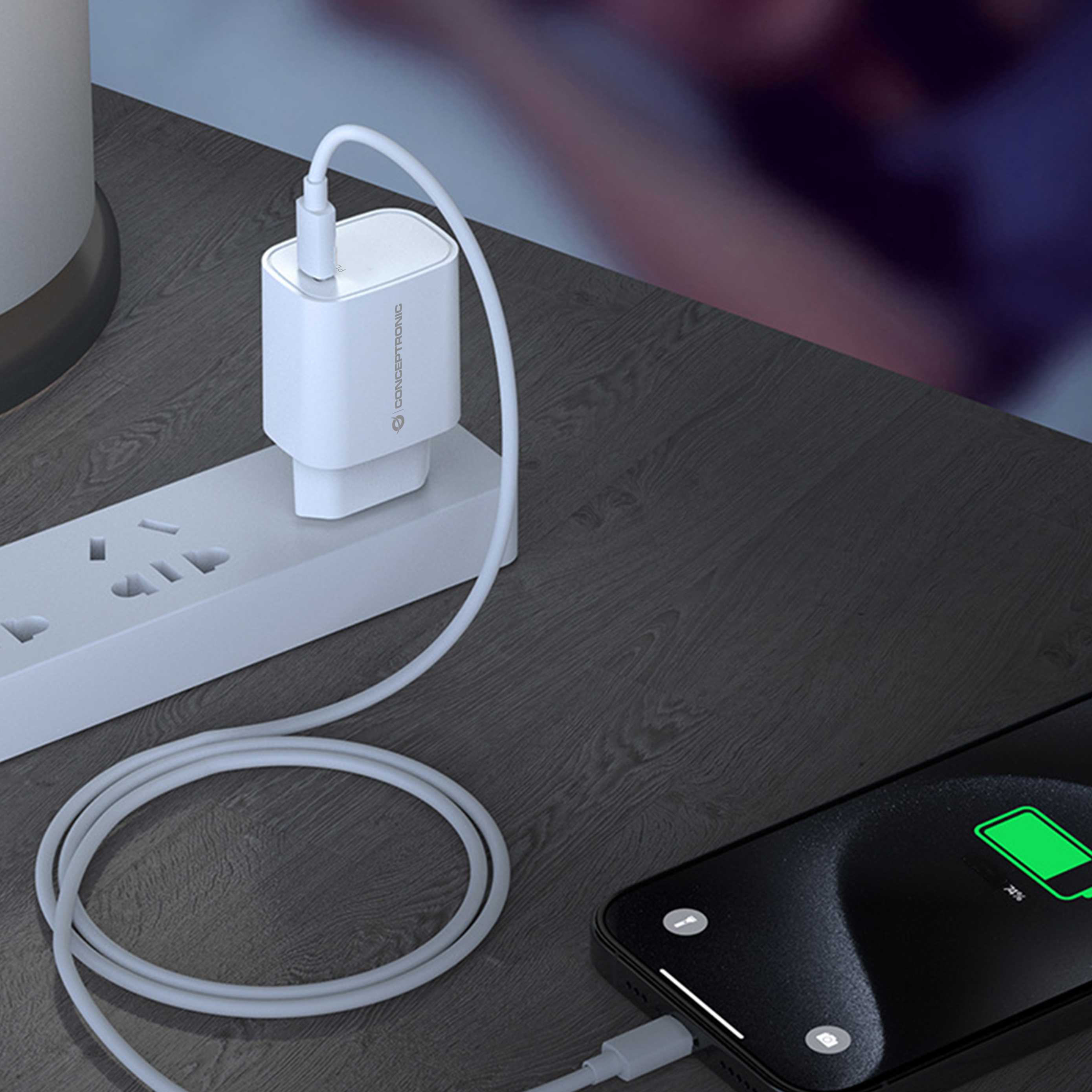 Conceptronic Ladegerät 1Port USB-C 20WPD3.0 Desk ws, Ansicht 4