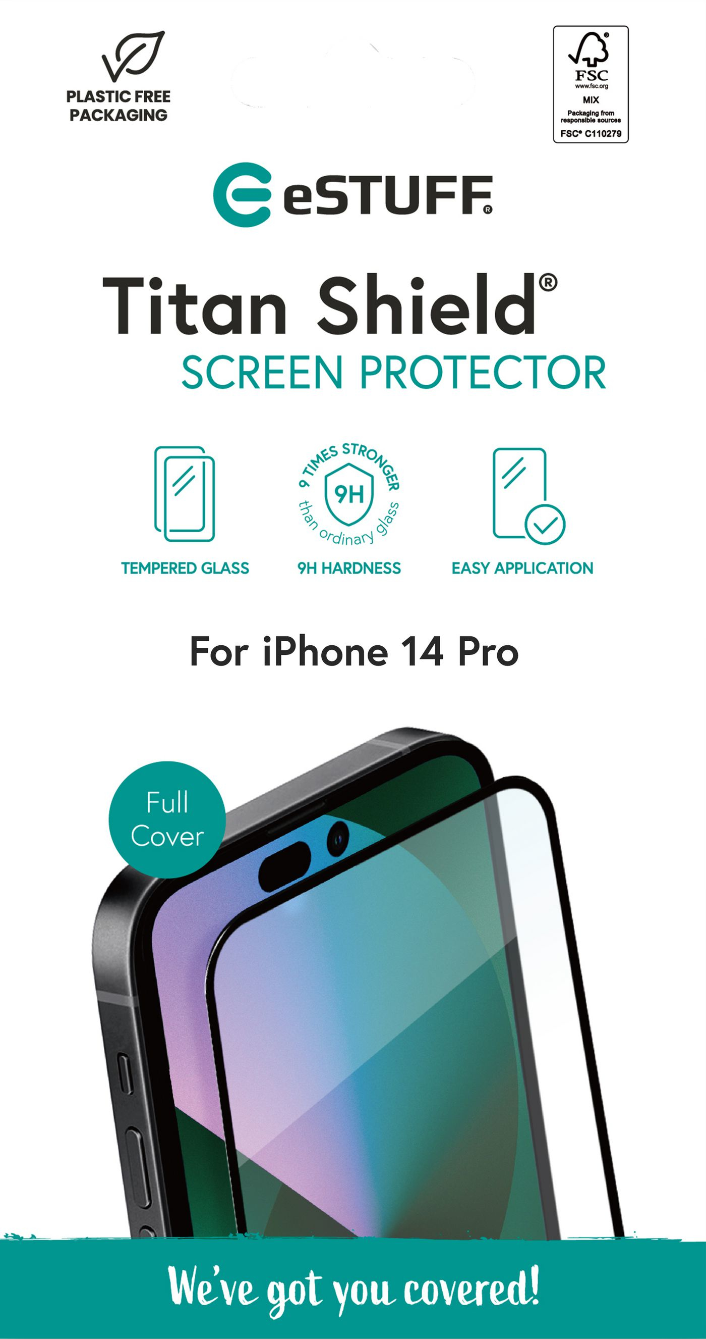 eSTUFF ES501361 - Apple - iPhone 14 Pro - Kratzresistent - Schwarz - Transparent - 1 Stück(e), Ansicht 2