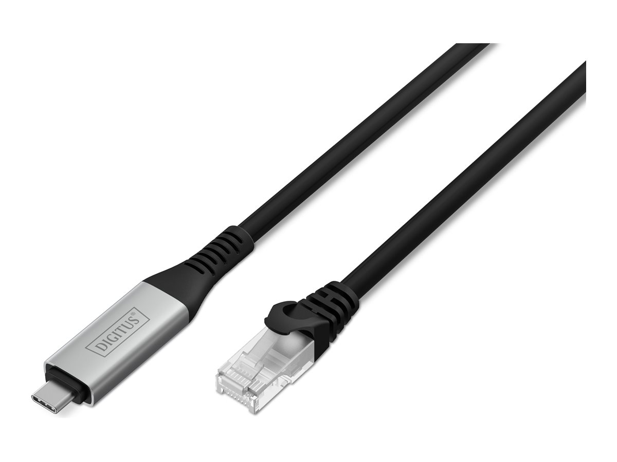 DIGITUS USB-C 3.2 Gen1 - RJ45 Ethernet Kabel, 1Gbit/s, 10m