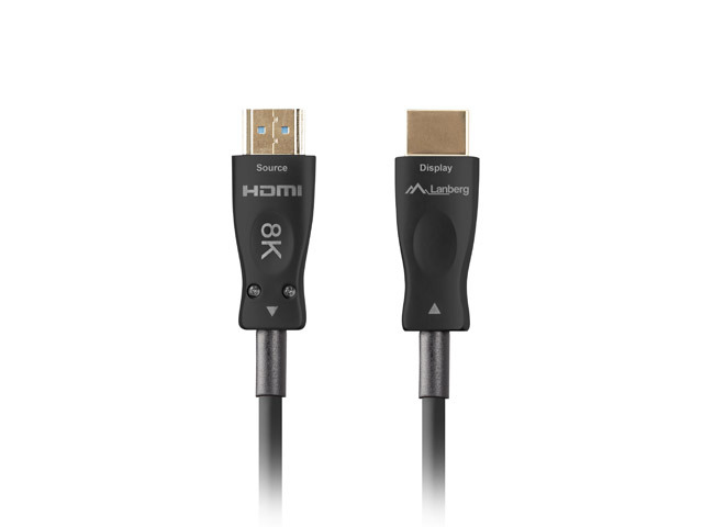Lanberg CA-HDMI-30FB-0500-BK - 50 m - HDMI Typ A (Standard) - HDMI Typ A (Standard) - 48 Gbit/s - Schwarz, Ansicht 2