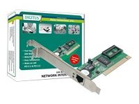 DIGITUS Single Port Fast Ethernet Netzwerkkarte, RJ45, PCI, Realtek Chipsatz