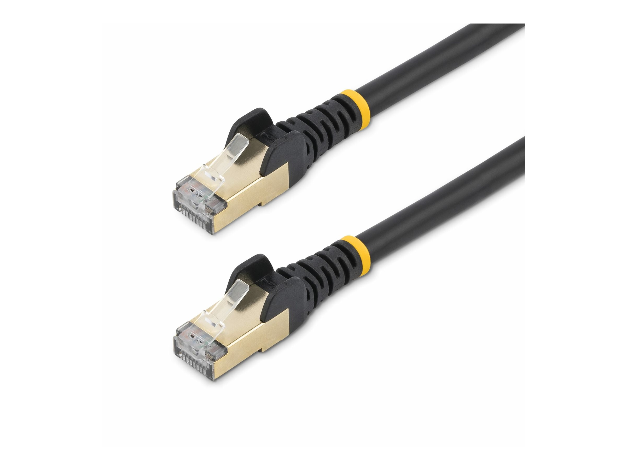 StarTech.com 1.5m CAT6A Ethernet Cable, 10 Gigabit Shielded Snagless RJ45 100W PoE Patch Cord, CAT 6A 10GbE STP Network Cable w/Strain Relief, Black, UL Certified Wiring/TIA - Category 6A - 26AWG (6ASPAT150CMBK)