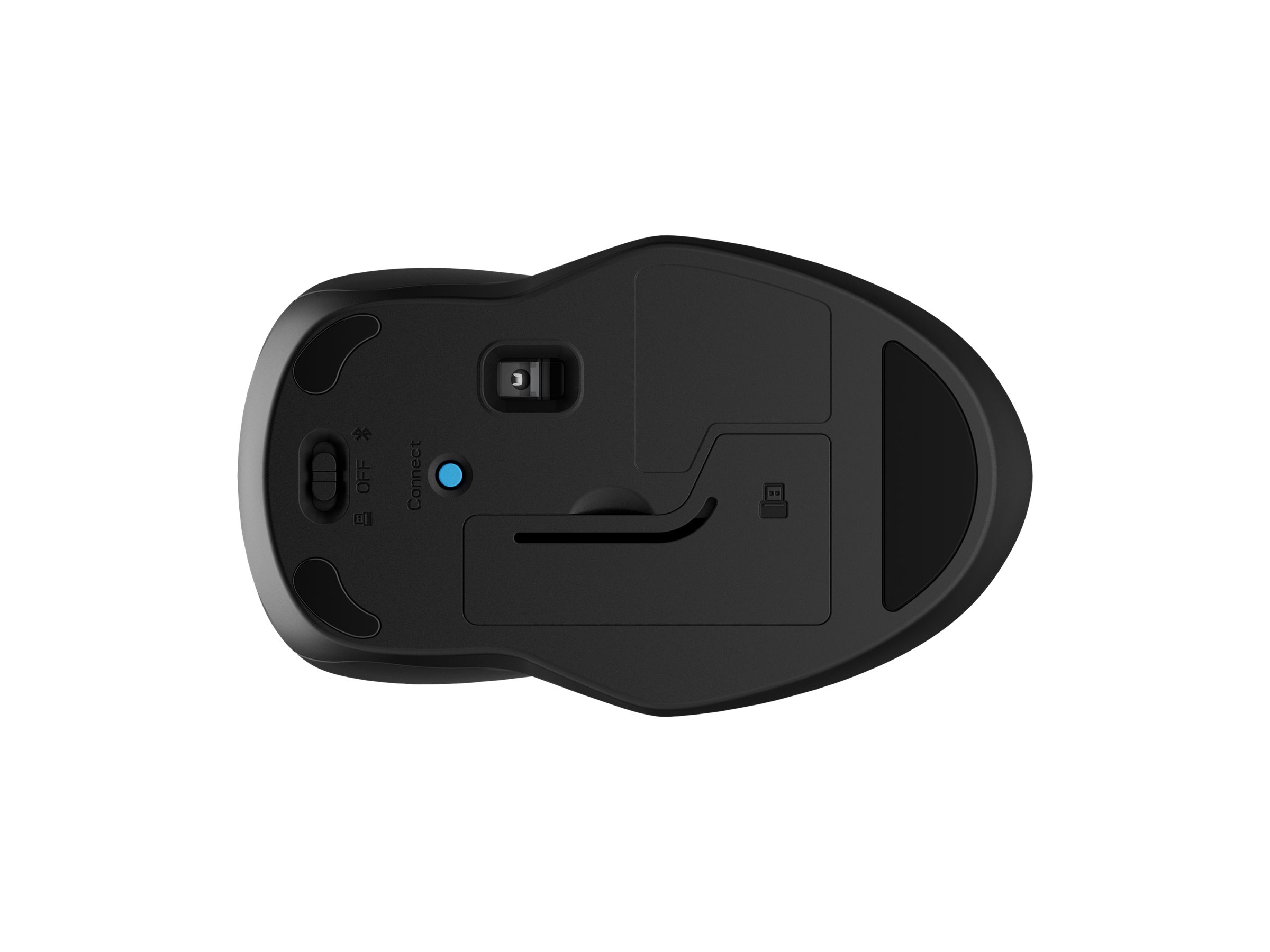 HP 255 - Maus - 3 Tasten - kabellos - Bluetooth, 2.4 GHz - kabelloser Empfänger (USB), Ansicht 4