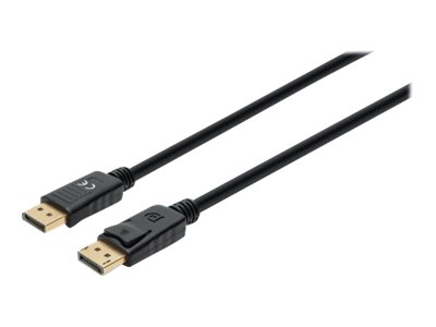 IC Intracom Manhattan DisplayPort 1.4 Cable, 8K@60hz, 1m, PVC Cable, Male to Male, Equivalent to Startech DP14MM1M, With Latches, Fully Shielded, Black, Lifetime Warranty, Polybag - DisplayPort-Kabel - DisplayPort (M)