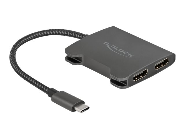 Delock USB-C Splitter (DP Alt Mode) zu 2x HDMI MST 4K 60Hz (87778)