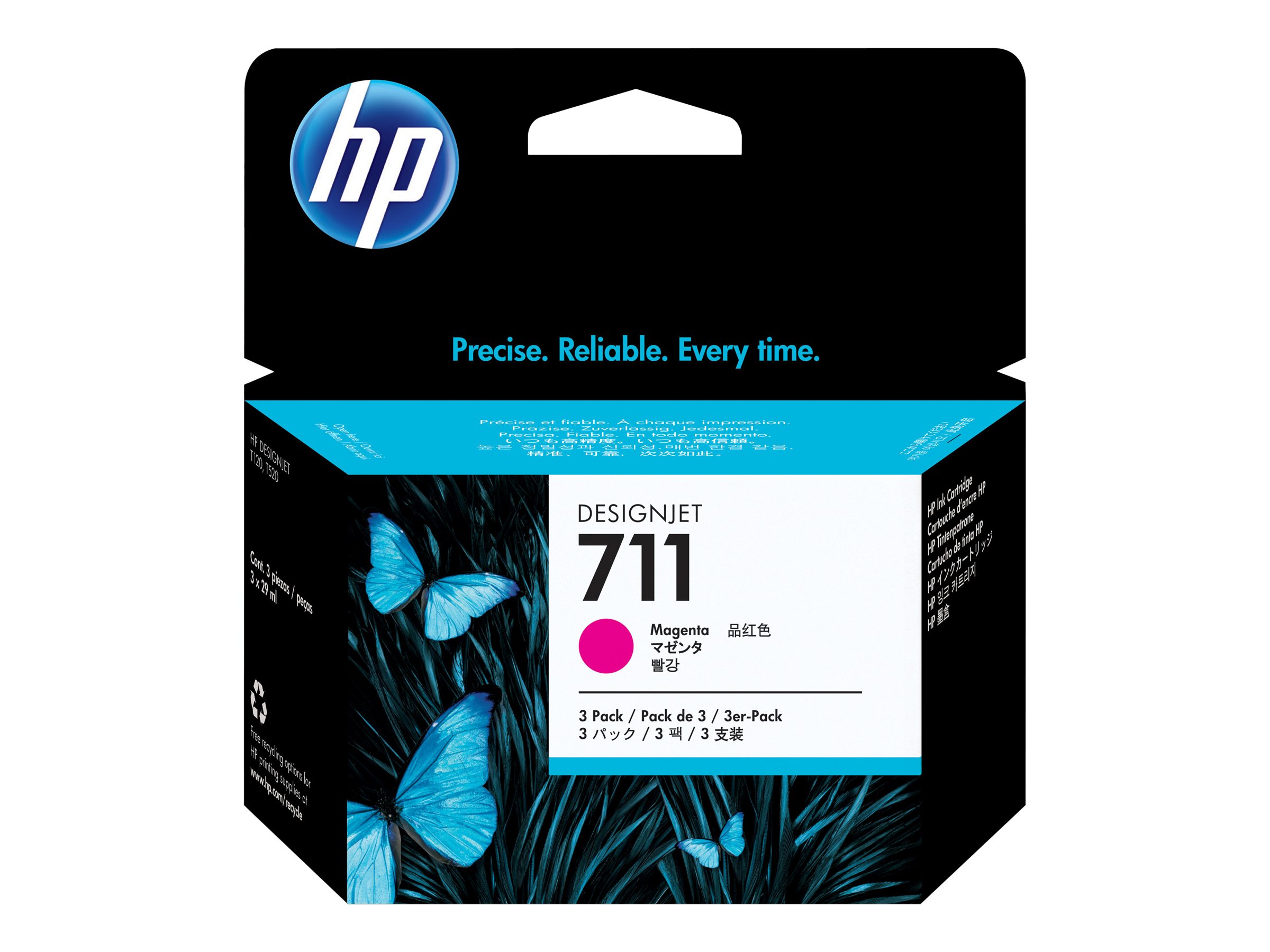 HP HP 711 - 3er-Pack - 29 ml - Magenta (CZ135A)
