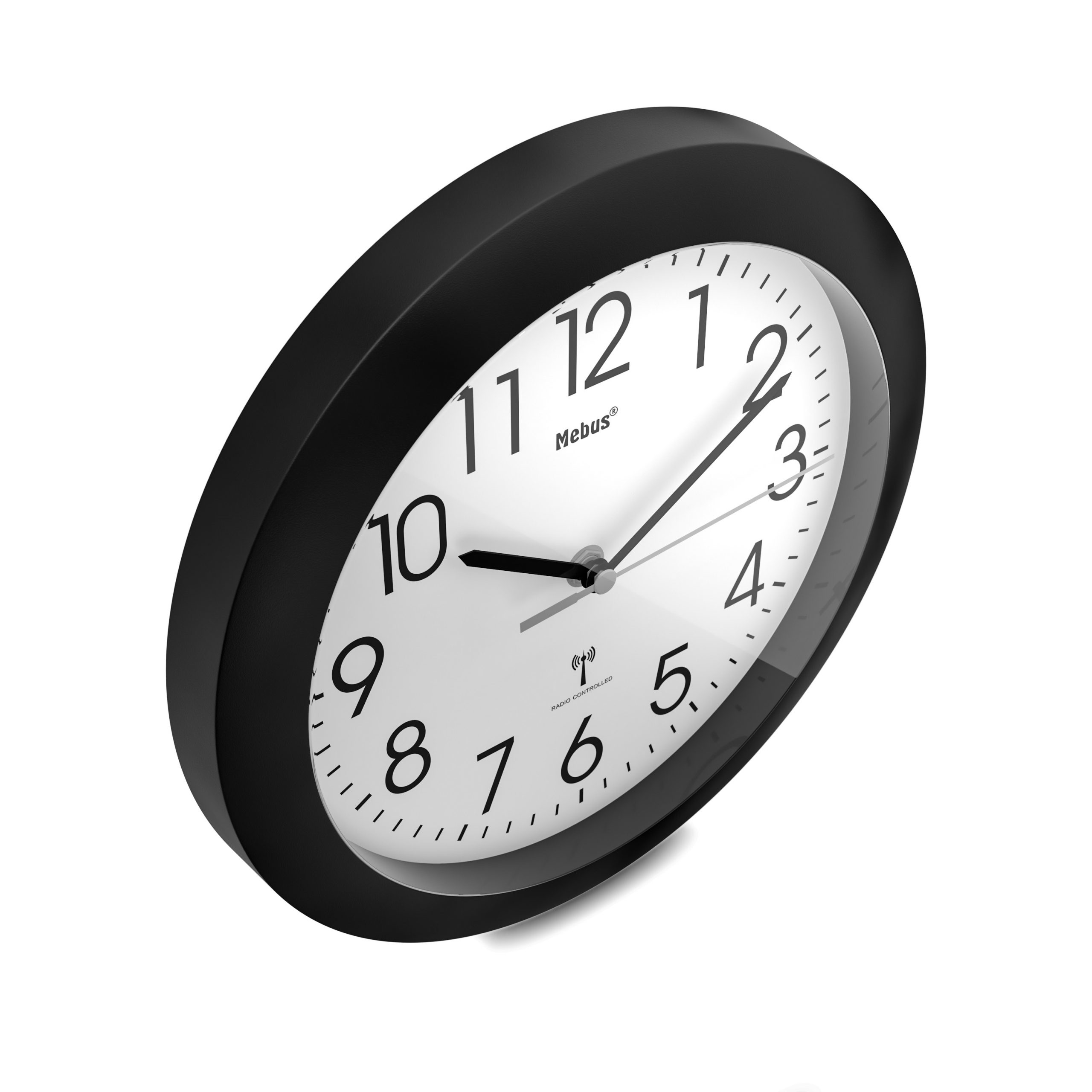 Mebus 52450 - Wand - Digitale Uhr - Rund - Schwarz - Kunststoff - Modern, Ansicht 4