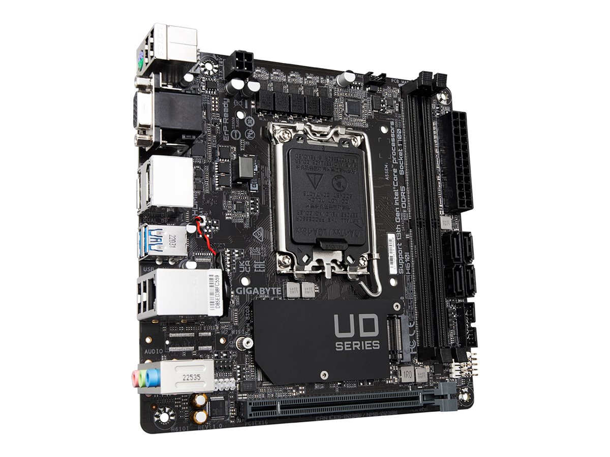Gigabyte H610I - 1.0 - Motherboard - Mini-ITX - LGA1700-Sockel - H610 Chipsatz - USB 3.2 Gen 1 - Gigabit LAN, Ansicht 2
