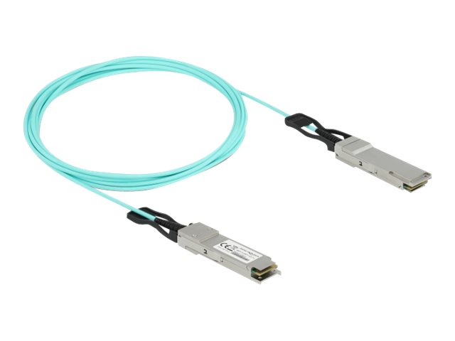 Delock - Ethernet 40 GBase-AOC-Kabel - QSFP+ (M) zu QSFP+ (M) - 3 m - 3 mm - SFF-8436