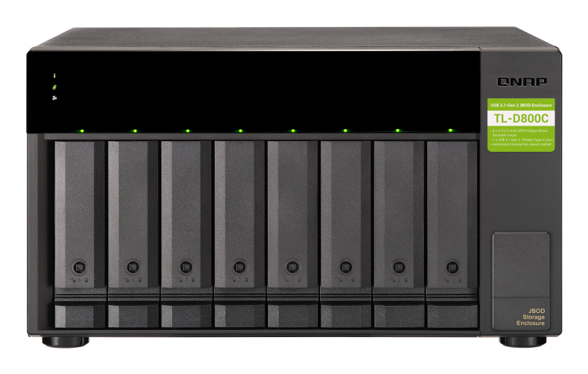 QNAP TL-D800C - Festplatten-Array - 8 Schächte (SATA-600), Ansicht 2