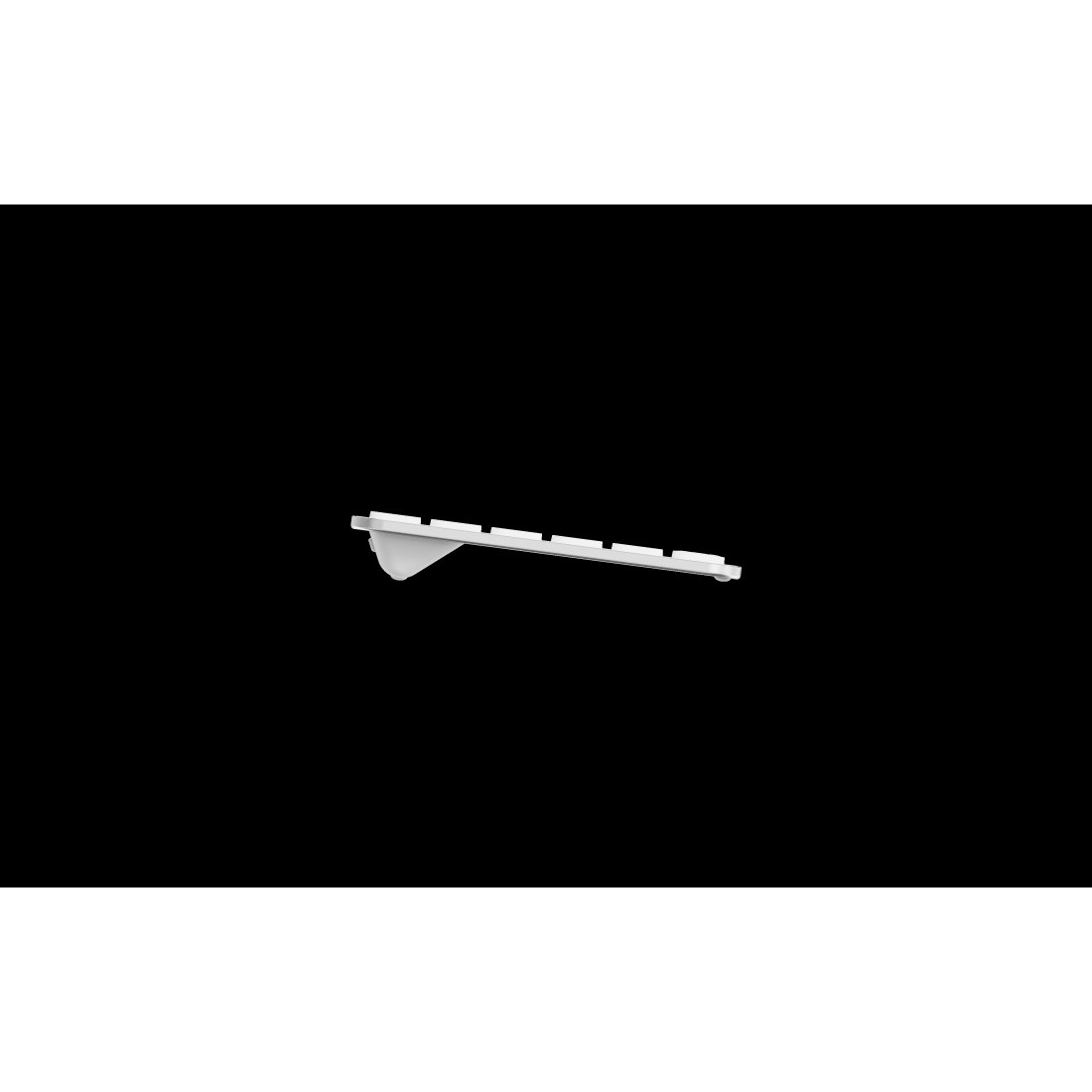 Rapoo Volle Groesse 100% - Kabellos - RF Wireless+ Bluetooth - Weiß - Maus - Tastatur - 2.400 dpi - TL: Deutsch, QWERTZ, Ansicht 3