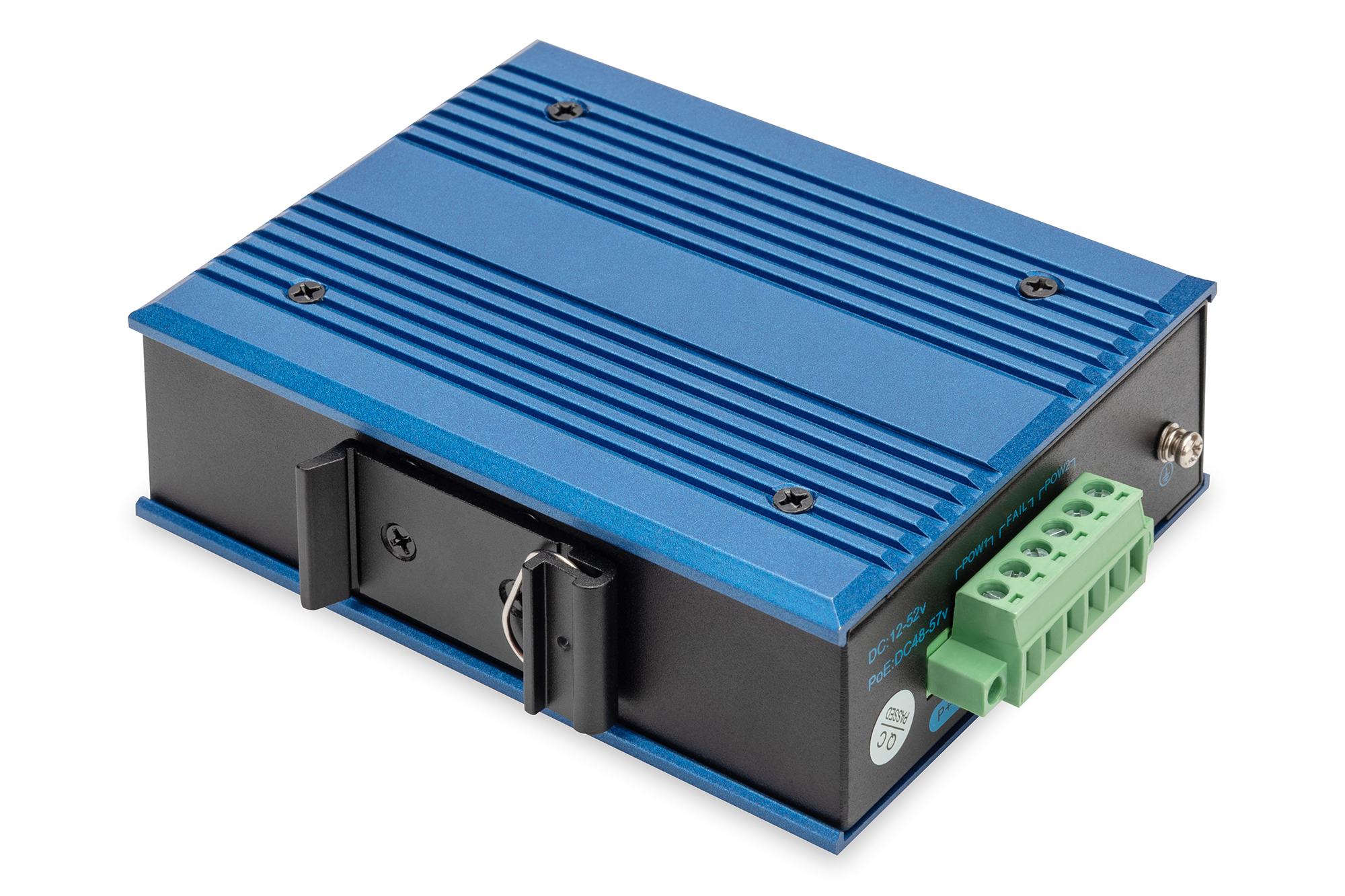 DIGITUS Industrial Ethernet Switch 4-Port 10/100/1000Base-TX DC 48-57V - Switch - 1 Gbps, Ansicht 2