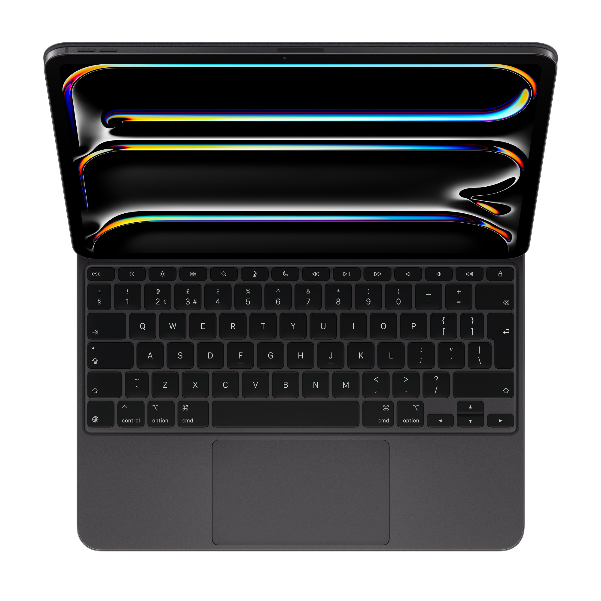 Apple Magic Keyboard - Tastatur und Foliohülle - mit Trackpad - Apple Smart connector - Schwarz - TL: UK, QWERTY, Ansicht 3