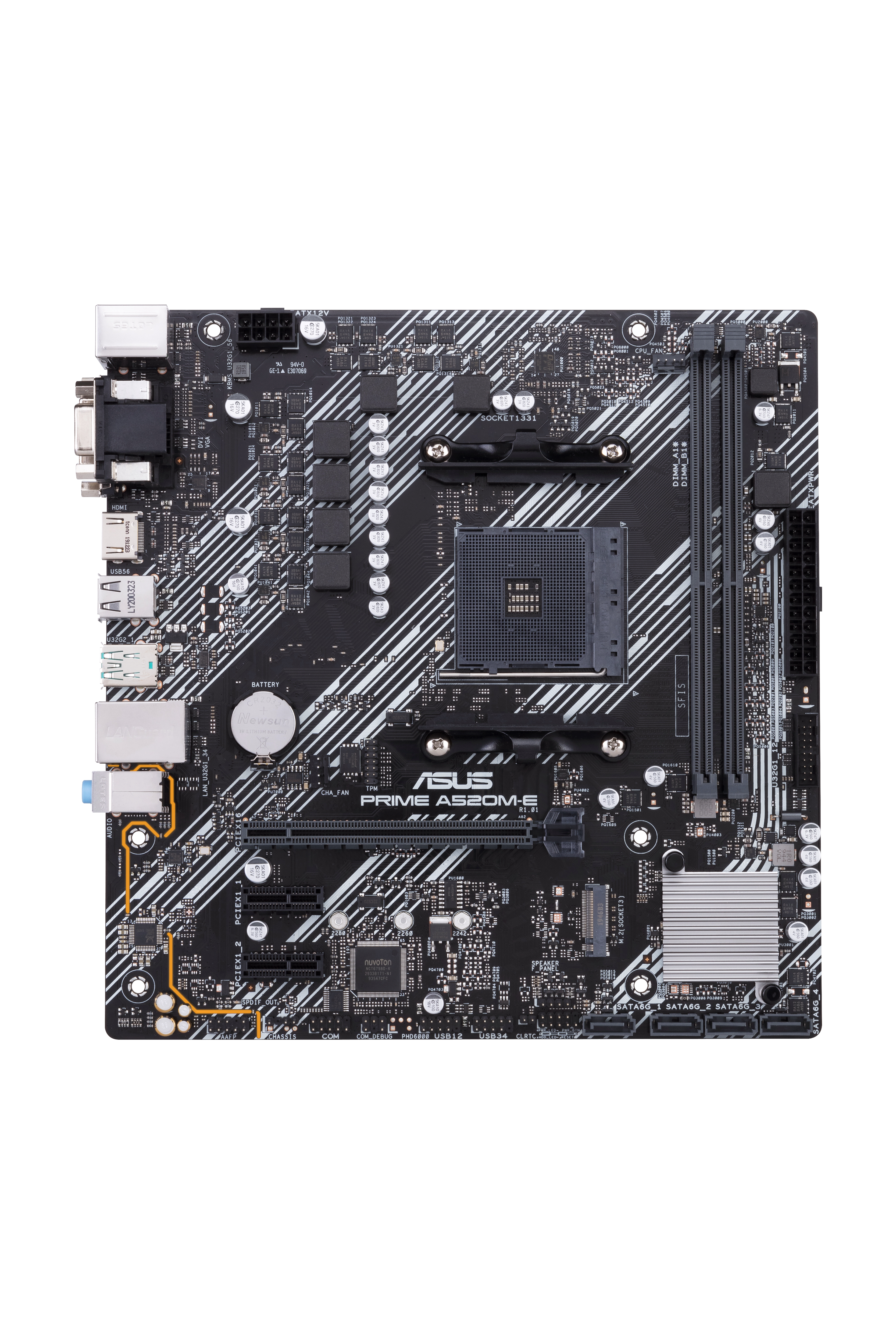 ASUS PRIME A520M-E - AMD - AMD Ryzen - DDR4-SDRAM - DIMM - 2133,2400,2666,2800,3000,3200,3333,3466,3600,3733,3866,4000,4