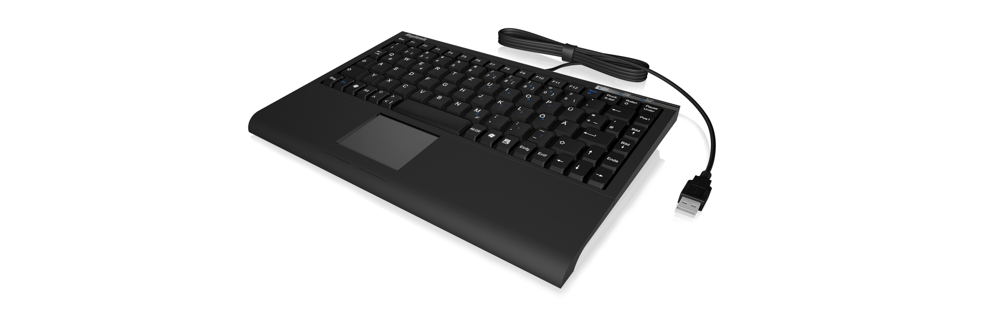 KeySonic ACK-540 U+ - Tastatur - USB - Schwarz - TL: UK, QWERTY, Ansicht 3