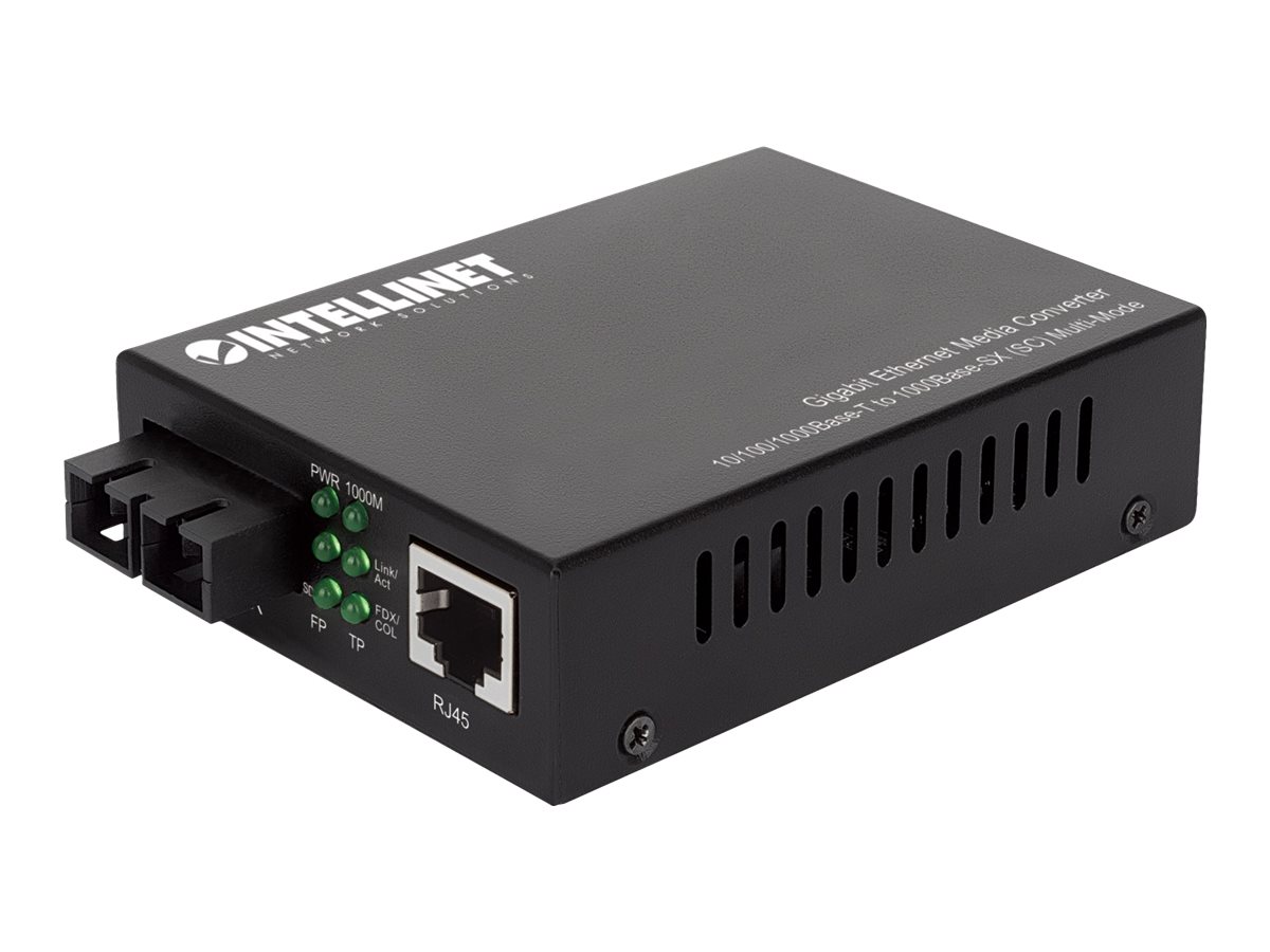 Intellinet Medienkonverter - 1GbE - 10Base-T 1000Base-SX 100Base-TX 1000Base-T