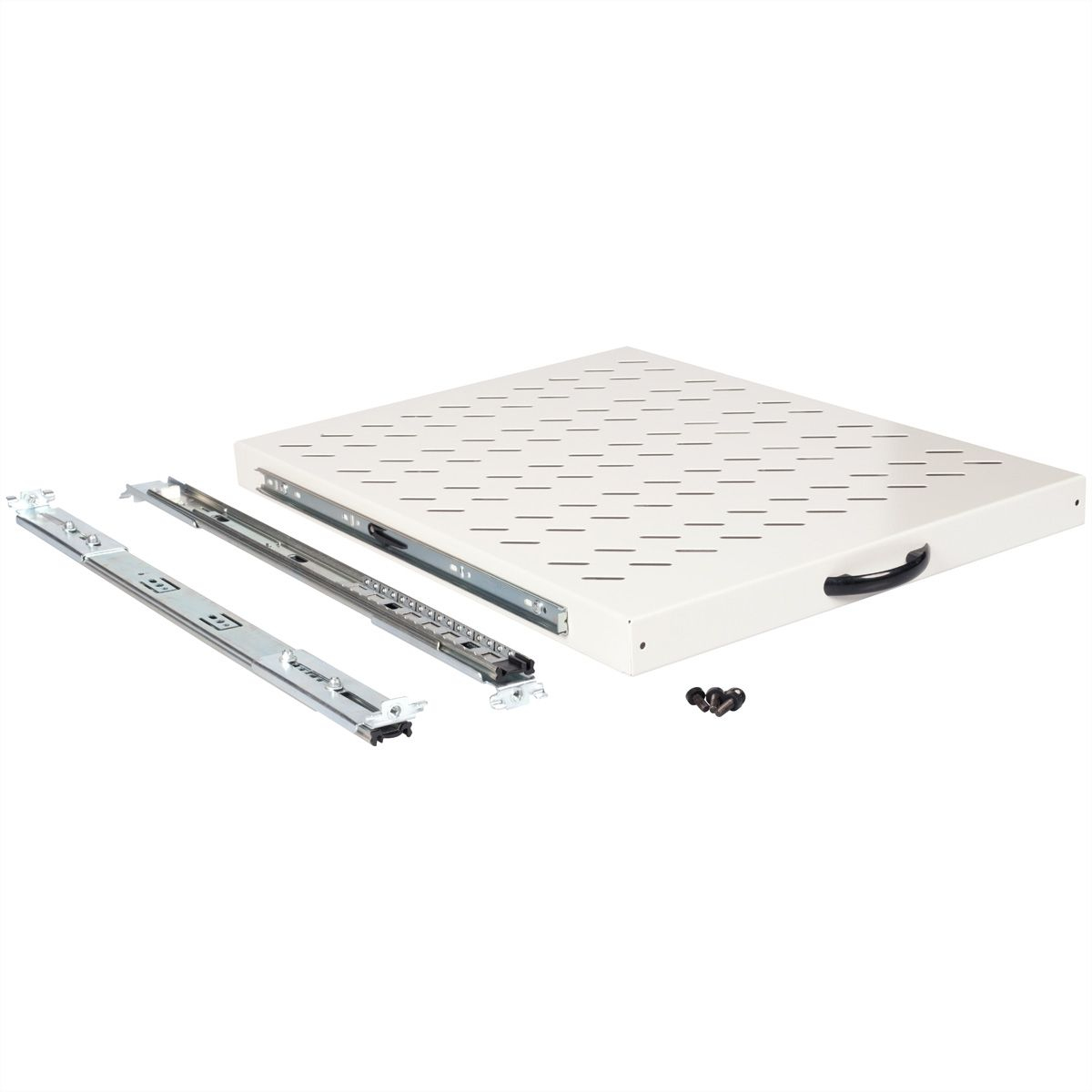 ROLINE 19 Zoll Fachboden 1 HE ausziehbar 550 T 25 kg grau, Ansicht 3