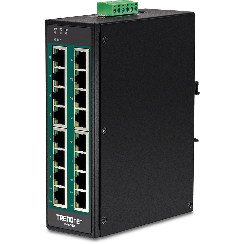 TRENDnet TI-PG160 - Switch - unmanaged - 16 x 10/100/1000 (PoE+), Ansicht 2