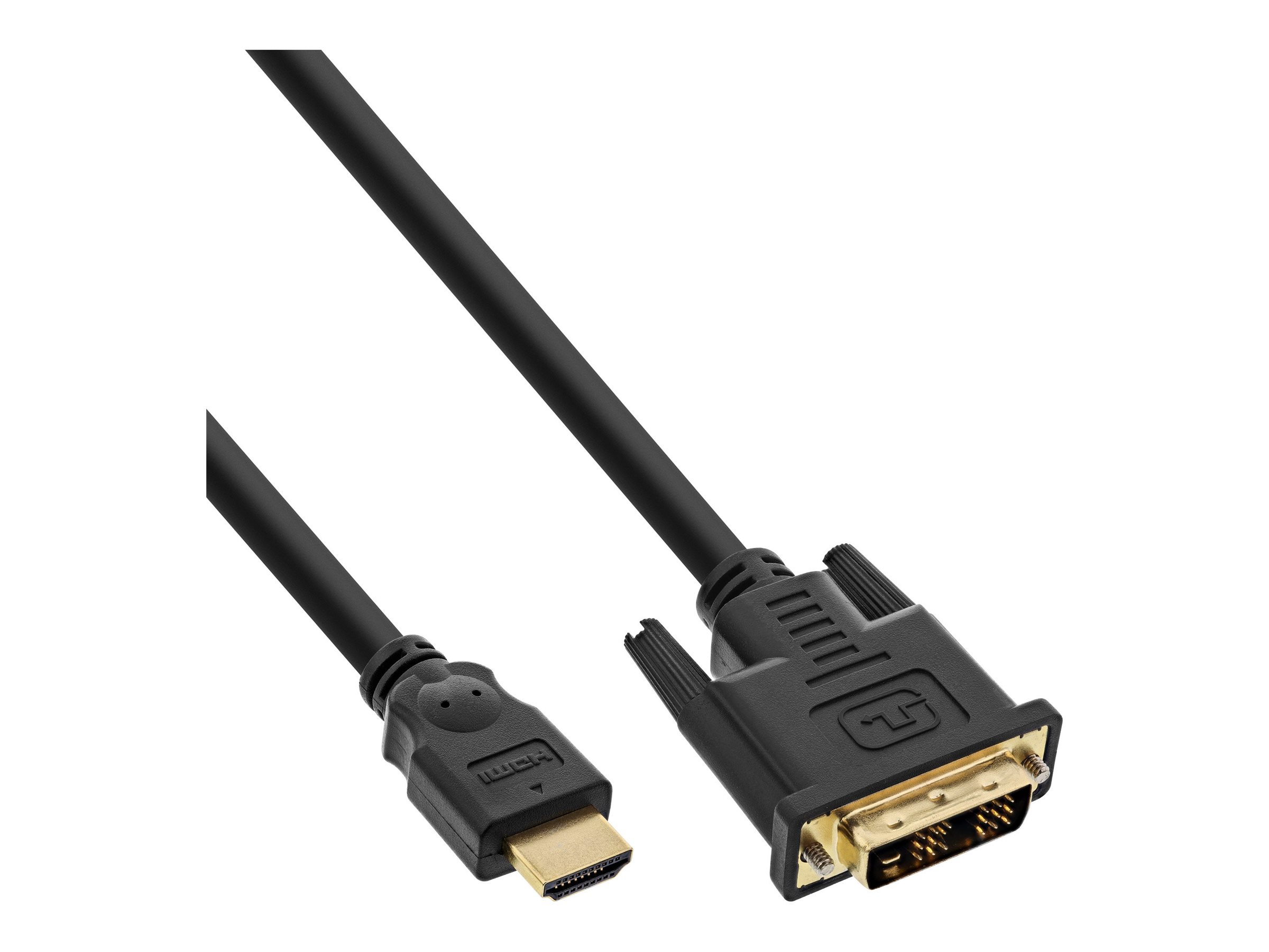 InLine HDMI-DVI Kabel - vergoldete Kontakte - HDMI ST auf DVI 18+1 ST - 2m