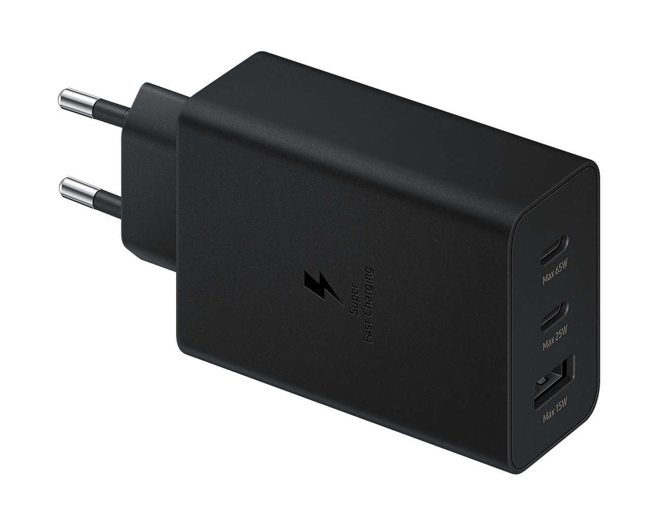Samsung EP-T6530 - Netzteil - 65 Watt - 3.5 A - SFC 2.0, PD 3.0, SFC, AFC, QC - 3 Ausgänge (2 x USB-C, USB), Ansicht 2