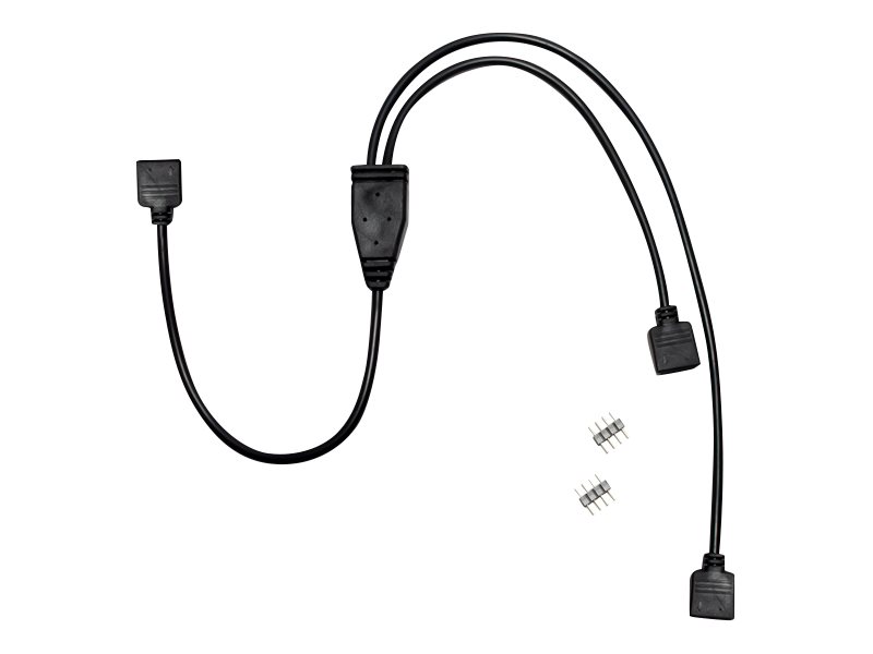 InterTech RGB-Verteiler 2-fach Y-Kabel fuer bis zu 2 Geraete 4Pin auf 4Pin RGB-Header auf dem Mainboard