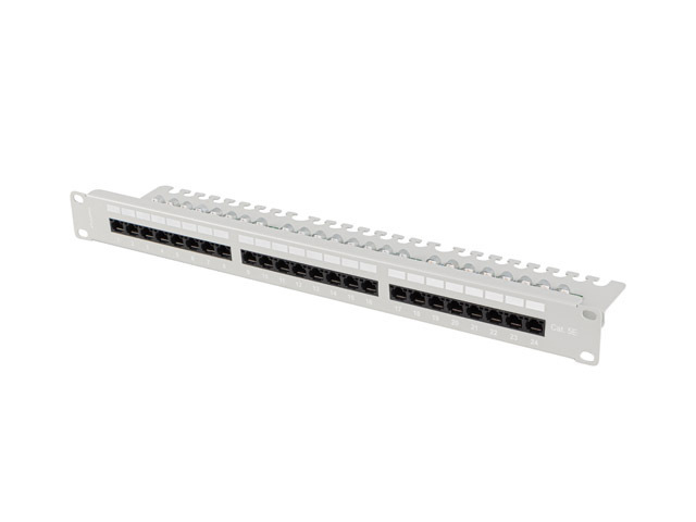 Lanberg 19 Patchpanel CAT.5E UTP+ Kabelorg. gr - 24-Port - Rack-Modul, Ansicht 2