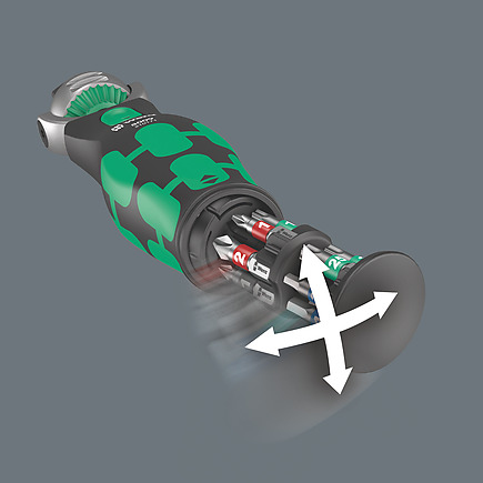 Wera Zyklop 8009 Pocket Set 1 - Drehmomentschlüssel mit Ratschenfunktion und Bit- sowie Steckschlüsselsatz, Ansicht 4