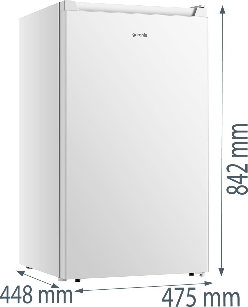 Gorenje Kühlschrank RB39EPW4 BE - 82 l - Freistehend - E - 38 dB - N-ST - Weiß, Ansicht 3