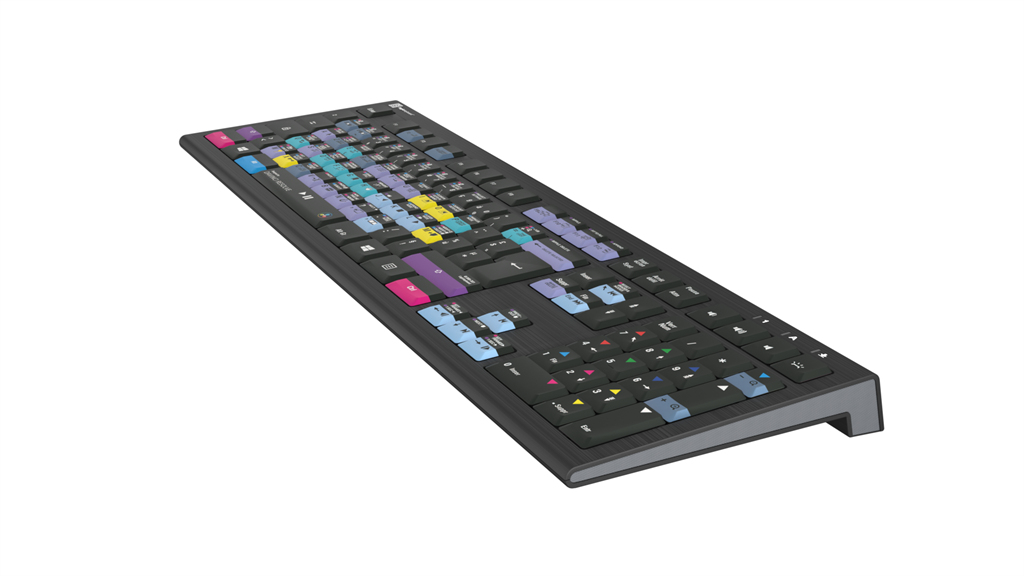 Logickeyboard ASTRA 2 - Volle Größe (100%) - Kabelgebunden - USB - Scherenschalter - Schwarz - TL: Französisch, AZERTY, Ansicht 3