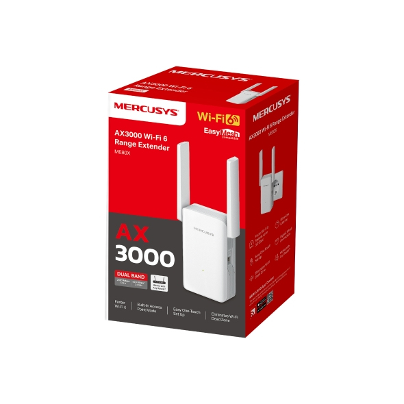 Mercusys ME80X AX3000 Wi-Fi Range Extender - Repeater - WLAN, Ansicht 4