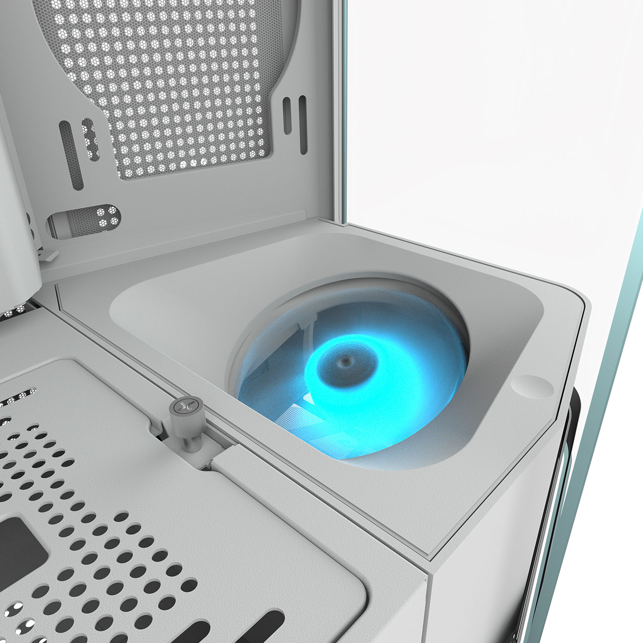 Cougar FV270 RGB - Mid tower - E-ATX - Seitenteil mit Fenster (gehärtetes Glas) - Weiß, Ansicht 3