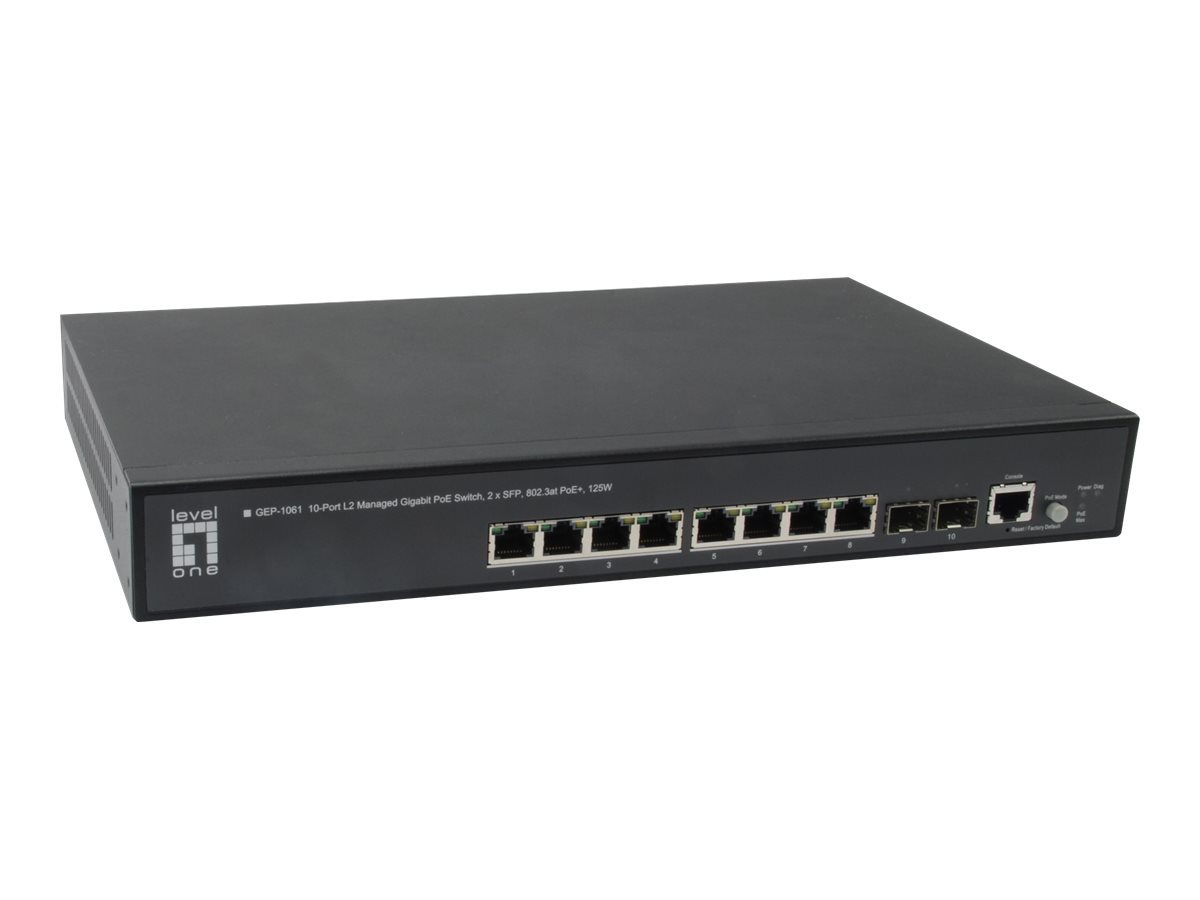 LevelOne GEP-1061 - Switch - managed - 8 x 101001000 (PoE+)