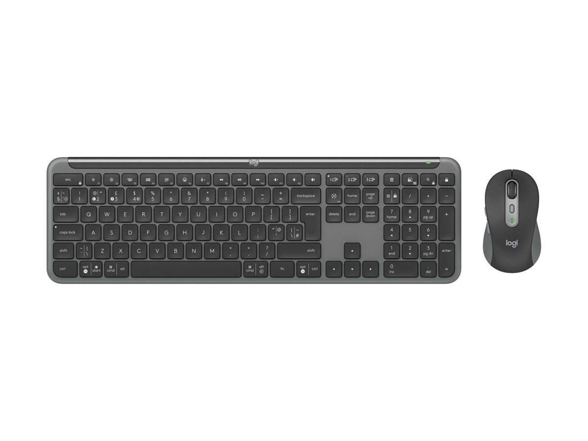 Logitech Signature Slim Combo MK950 - Tastatur-und-Maus-Set - kabellos - Graphite - TL: US, QWERTY, Ansicht 4