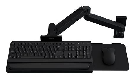 Ergotron LX Pro - Tastatur-/Mausablage mit Stützarmhalterung - Schwarz, Ansicht 2