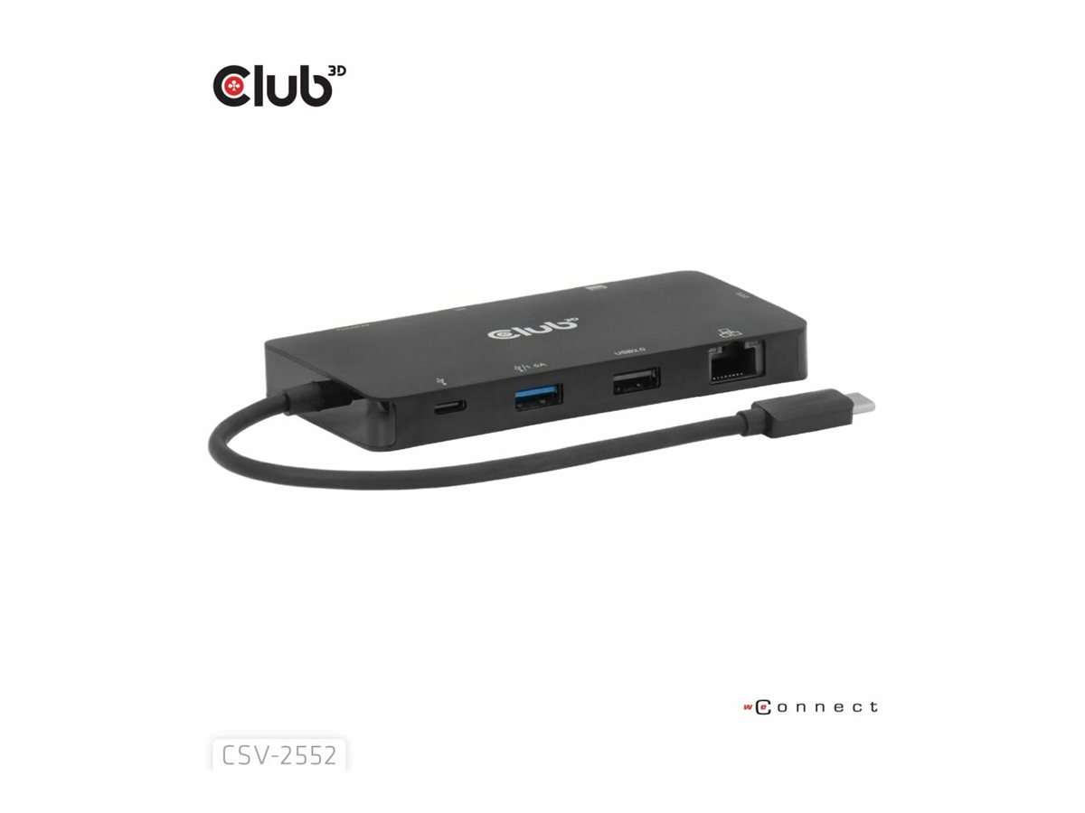 Club 3D 9-1 USB-C Dual HDMI 100W Hub - Hub - 5 Gbps, Ansicht 3