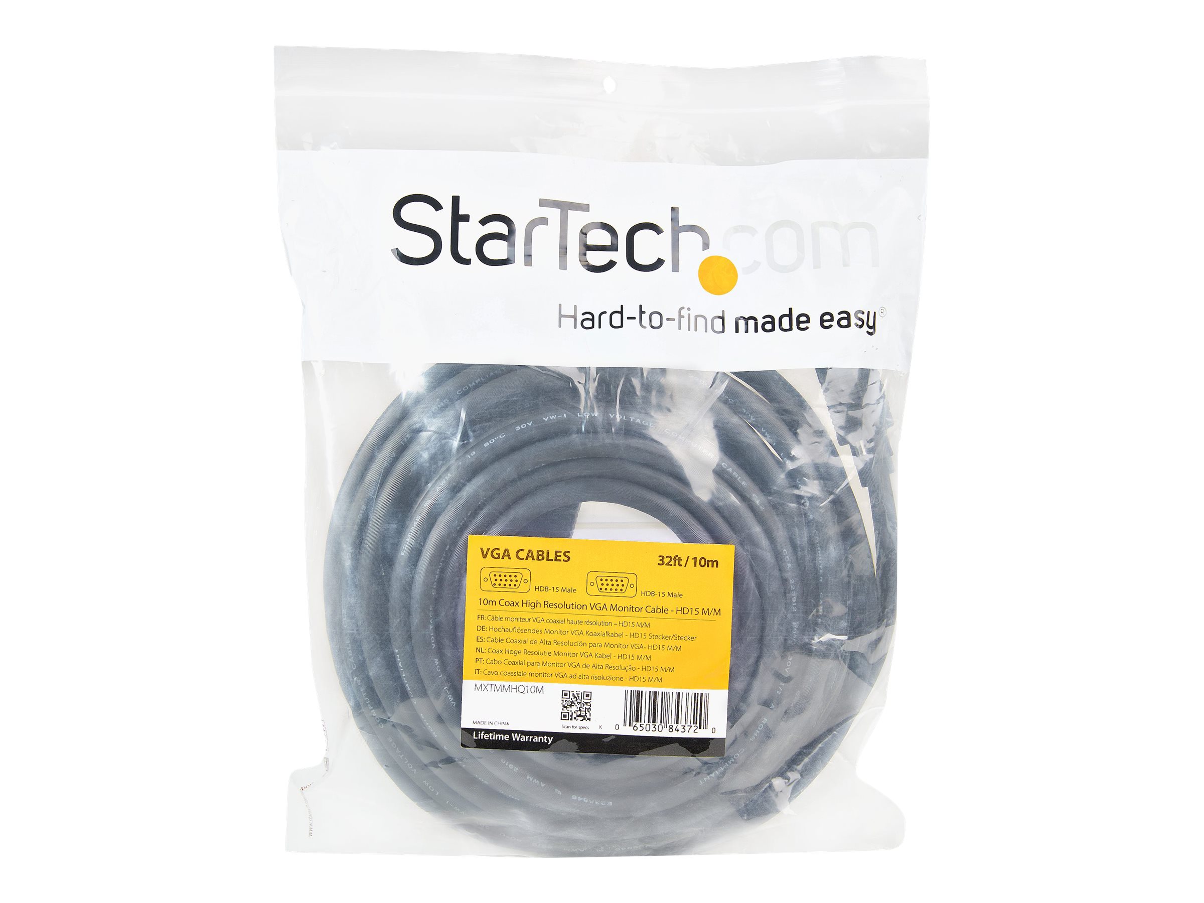 StarTech.com StarTech 10m Hochauflösendes VGA Monitorkabel St/St - HD15 (15 Pin)